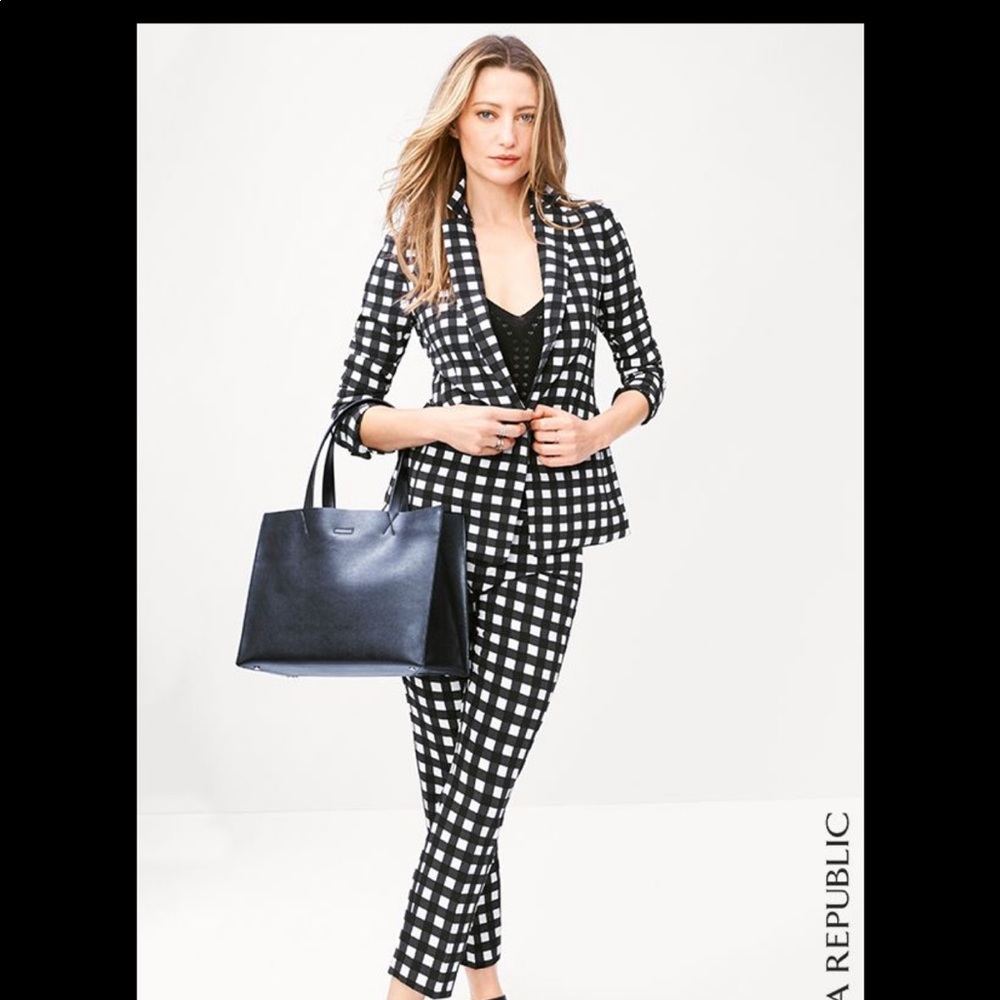 Banana Republic gingham pant suit